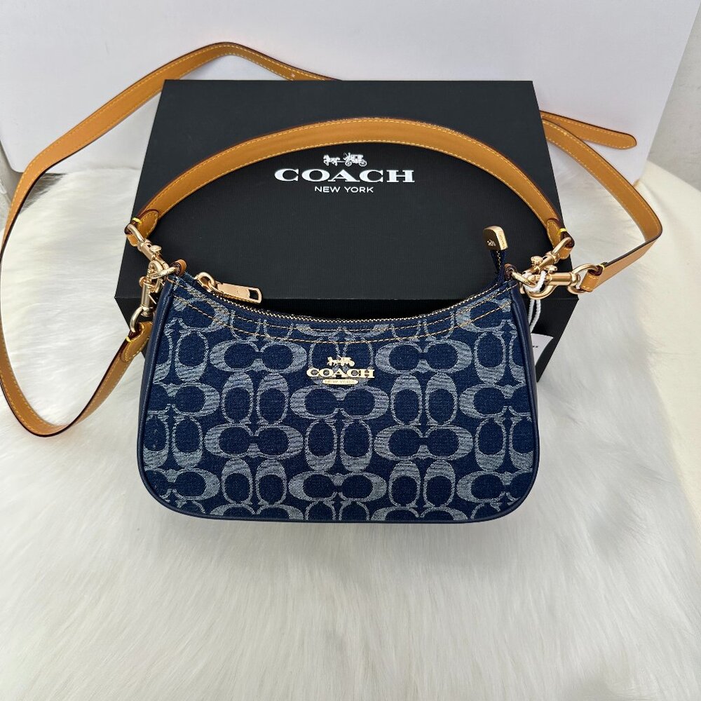 Coach Blue Signature Shoulder Bag